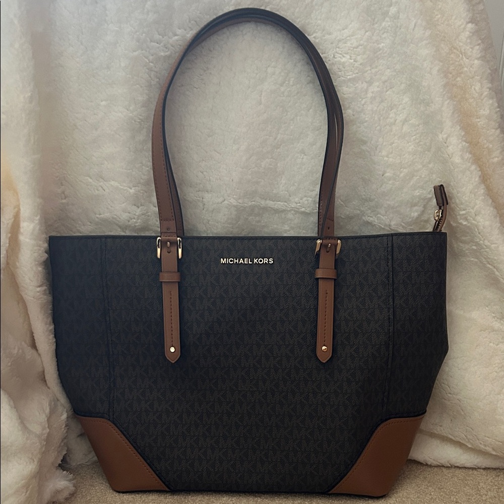 Michael Kors Signature Brown and Tan Handbag